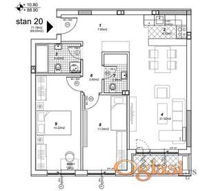 Trosoban 70m2 Telep